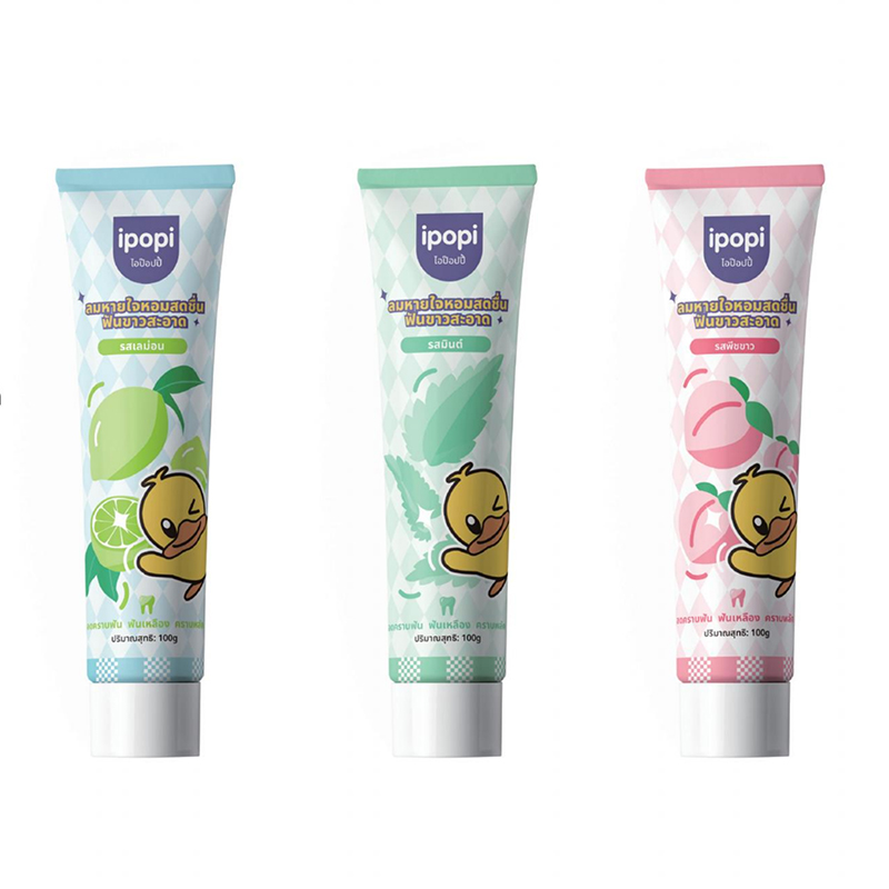 Pasta de dientes diaria con aroma a frutas – 100 g (Limón / Menta / Melocotón)