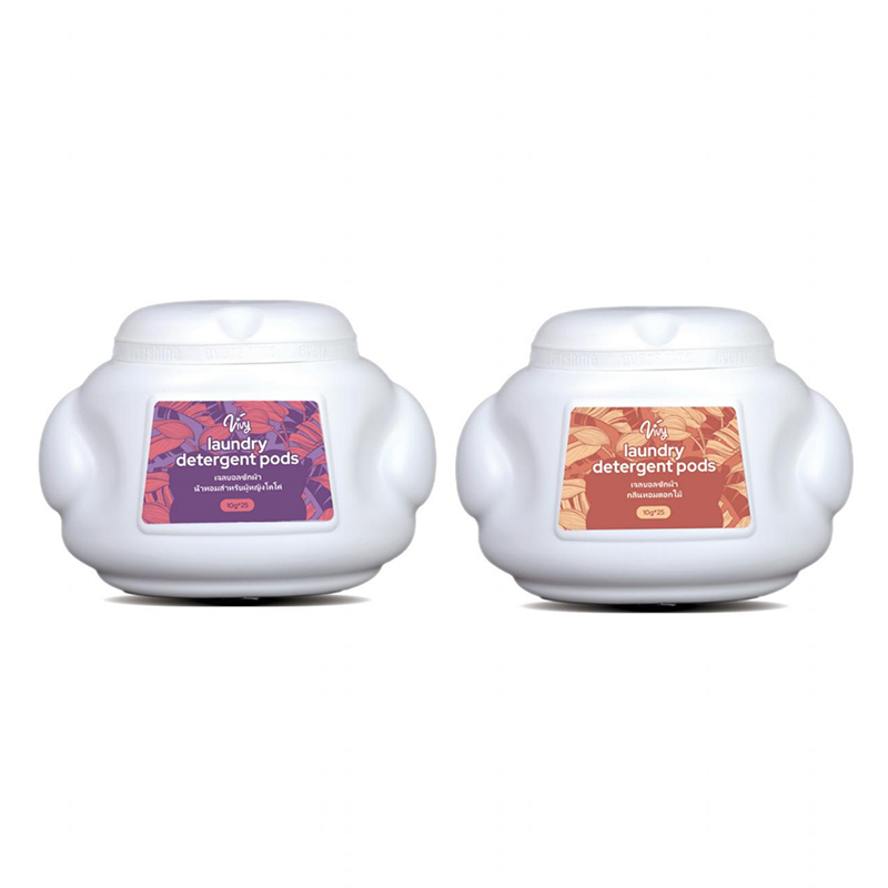 Cápsulas de detergente para ropa con fragancia - 10 g × 25 (Coco / Sweet Floral)