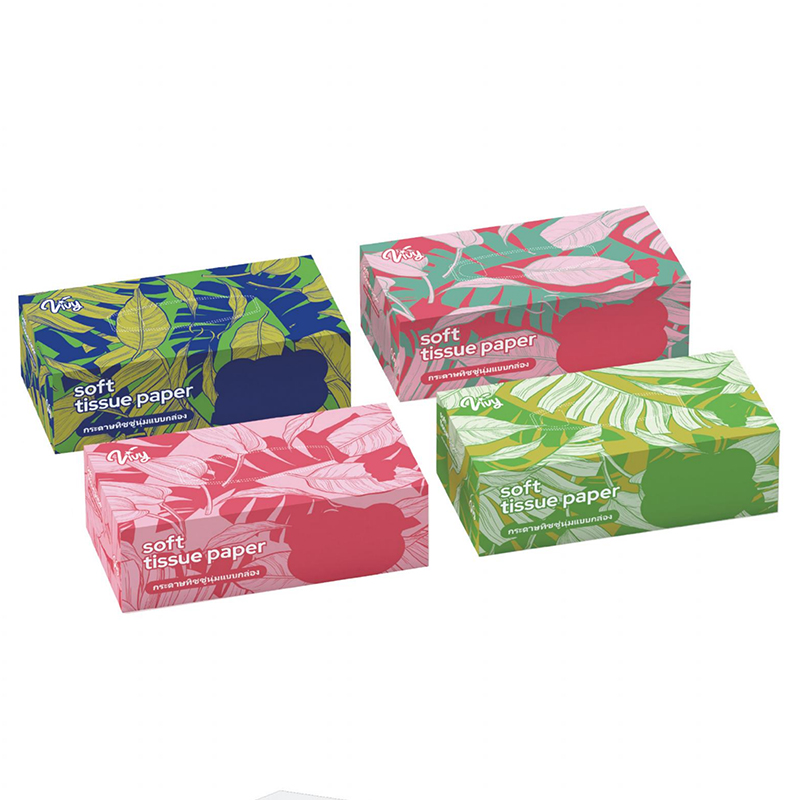 Caja de pañuelos blandos de 3 capas con infusión de loción: 120 hojas (200 × 180 mm)
