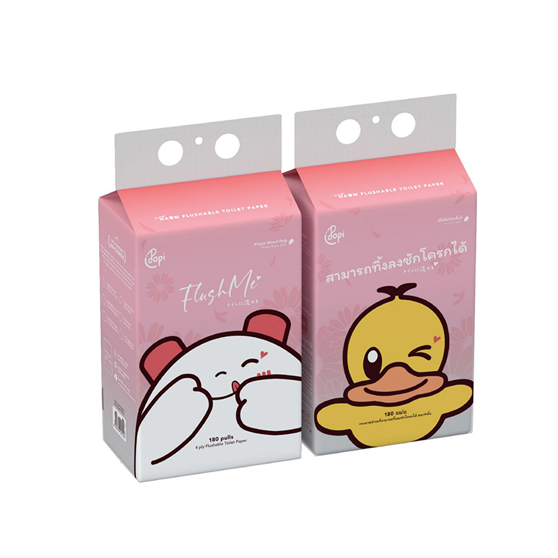 Papel tisú instantáneo para colgar de 4 capas: 180 hojas (130 × 175 mm)