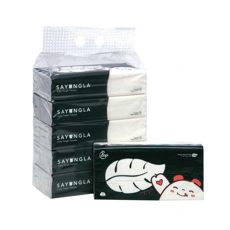 Pañuelo facial suave de 3 capas: 90 hojas (190 × 190 mm)