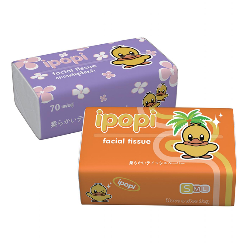 Pañuelo facial de papel reciclado de 2 capas - 70 hojas (185×175 mm)