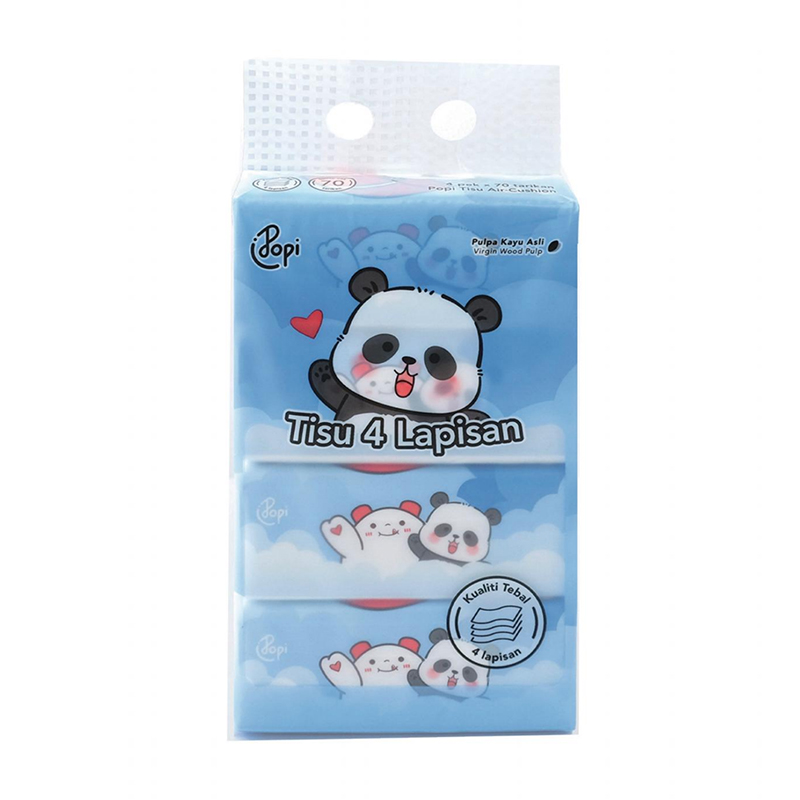 Pañuelo facial suave de 4 capas: 70 hojas (175 × 136 mm)