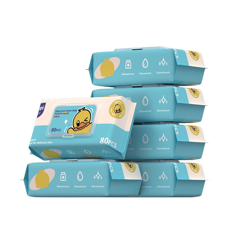 Toallitas húmedas de agua pura: 80 hojas (140 × 180 mm)
