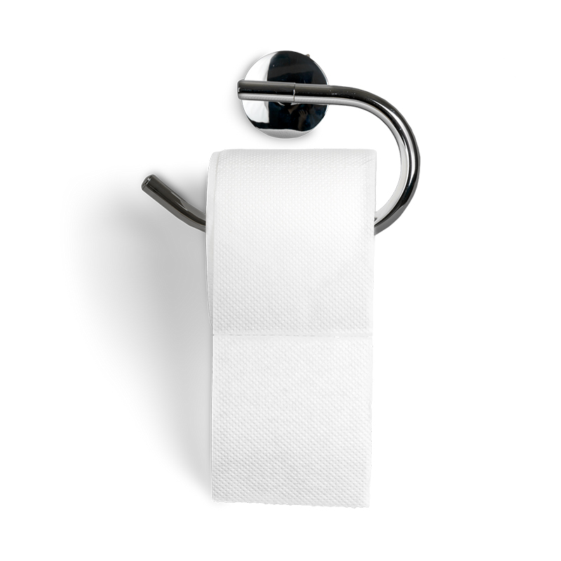 Papel higiénico pequeño de rollo de agua soluble en el baño doméstico